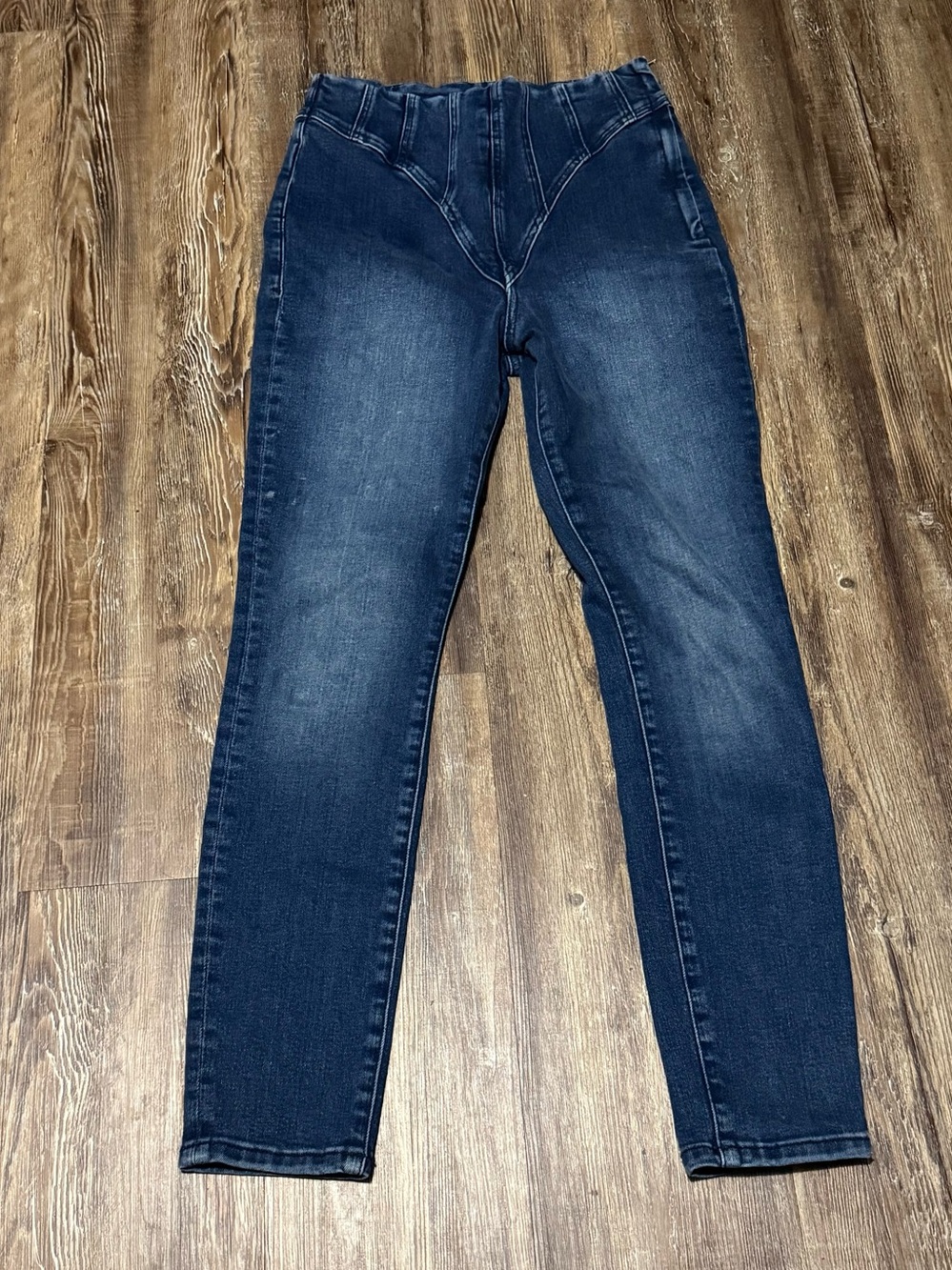 Good American Corset Slimming Jeans Women's 8/29 Side Zip High Rise Denim